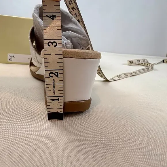 NIB Kim Roger’s Krystal White Slip On Ultra Comfort Wedge Sandals 8M Man Made - Picture 10 of 16